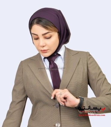 کت شلوار زنانه پیردوپل نسکافه‌ای