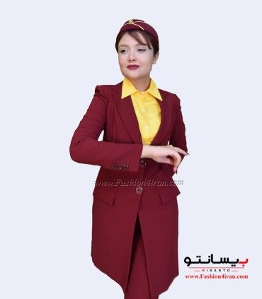 کت زنانه کرپ زرشکی