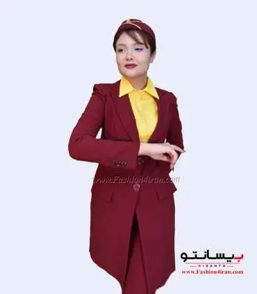 کت زنانه کرپ زرشکی