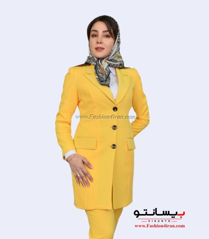 کت تک زنانه مازراتی زرد کد 112