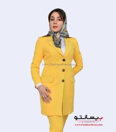 کت تک زنانه مازراتی زرد کد 112