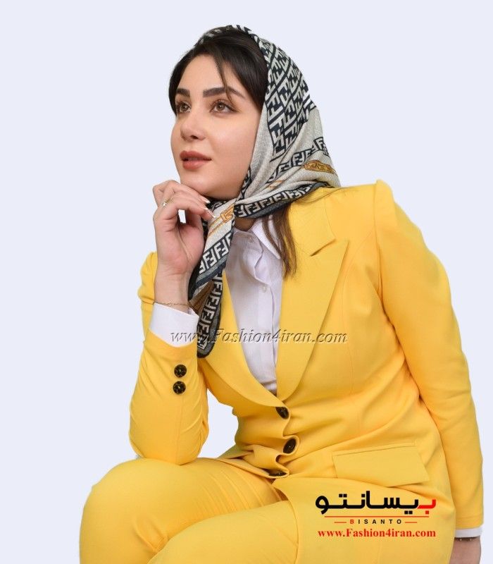 کت اداری زنانه تک مازراتی زرد کد 112