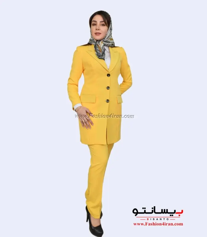 کت تک پارچه مازراتی زرد کد 112