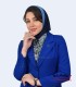 مانتو شلوار اداری کرپ مازراتی آبی کد 112