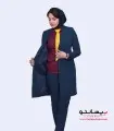 مانتو شلوار فیونا آبی کد 112
