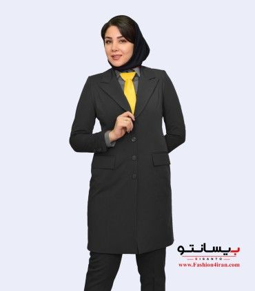 مانتو شلوار اداری پارچه فیونا رنگ مشکی