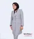 مانتو شلوار پارچه کرپ مازراتی رنگ طوسی