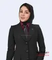 مانتو شلوار اداری کرپ مازراتی مشکی کد 112
