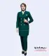 کت شلوار اداری کرپ سبز لجنی طلایی
