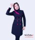 کت‌ شلوار زنانه کرپ سرمه‌ای سرخ و آبی کد 54