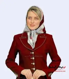 مانتو شلوار اداری کرپ زرشکی طلایی کد 119