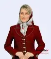 مانتو شلوار کرپ زرشکی طلایی کد 119
