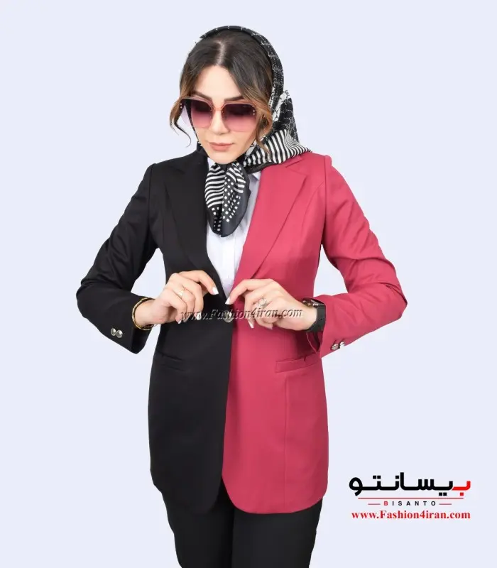 کت شلوار زنانه پارچه فاستونی ترک سرخ آبی مشکی