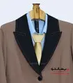 کت شلوار زنانه یقه بلیزر نسکافهای کد 122