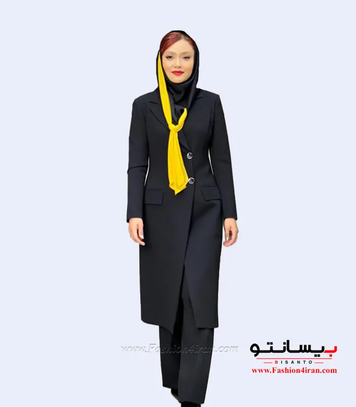 مانتو شلوار بلند پارچه فاستونی زنانه کد 53 پلاس