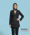 کت شلوار فاستونی مشکی طلایی کد 119