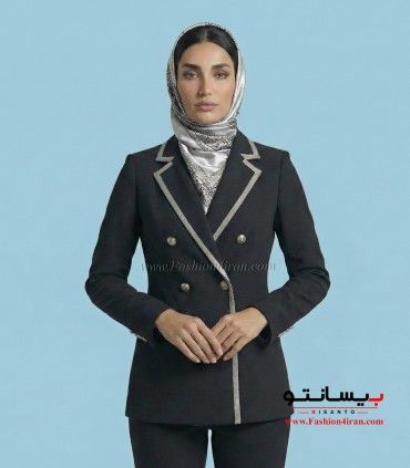 کت‌ شلوار زنانه مشک ی فاستونی ترک با خرجیکار طوسی کد 501