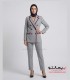 کت‌وشلوار رسمی طوسی روشن فاستونی ترک با خرجیکار زرشکی کد 501