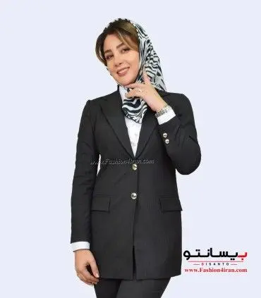 کت زنانه اداری فاستونی ترک نوک مدادی کد 104