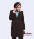 کت زنانه اداری با شلوار فیونا مشکی کد 104
