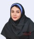 مقنعه نقابدار مشکی آبی روشن کد 47