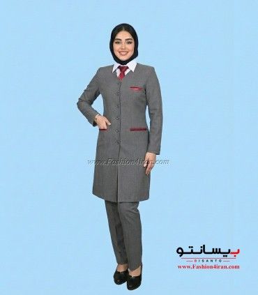 مانتو شلوار پارچه فاستونی ترک طوسی خرجیکار زرشکی