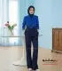 کت آبی با شلوار سرمه ای زنانه مازراتی