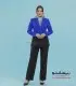 کت شلوار زنانه مازراتی آبی مشکی کد 506