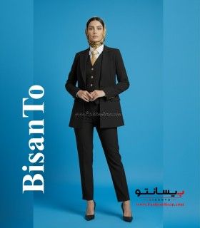 کت‌شلوار و جلیقه فاستونی ترک مشکی کد 120