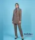 کت‌ زنانه شلوار پیردوپل با خرجیکار طوسی کد 501