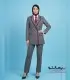 کت‌ زنانه طوسی با شلوار فاستونی با خرجیکار زرشکی کد 501