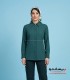 شومیز زنانه رنگ سبز یشمی پارچه الیزه  یقه مردانه