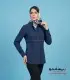 شومیز زنانه سرمه‌ای شیک مناسب استایل اداری کد 201