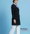 مانتو تک پارچه شانتون مشکی کد 900 نمای نزدیک