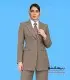 مانتو شلوار زنانه پیردوپل خرج‌کار خردلی کد 509 نمای روبه‌رو