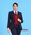 کت شلوار و جلیقه زنانه زرشکی فاستونی ترک کد 120