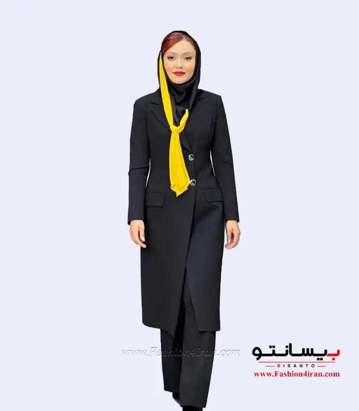 پرفروش‌ترین مدل رسمی بیسانتو؛ مانتو شلوار فاستونی 53 پلاس