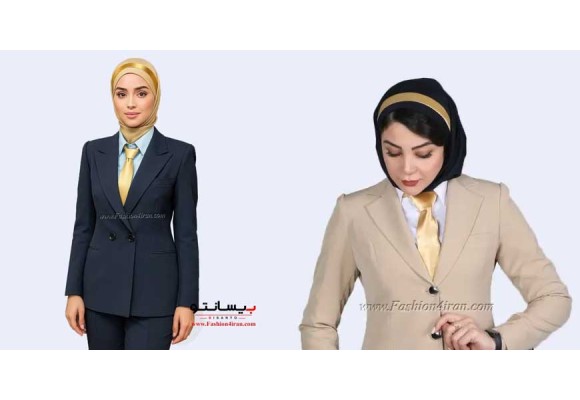 راهنمای کامل خرید ست کت شلوار زنانه با مقنعه تل دار | ترند 1405
